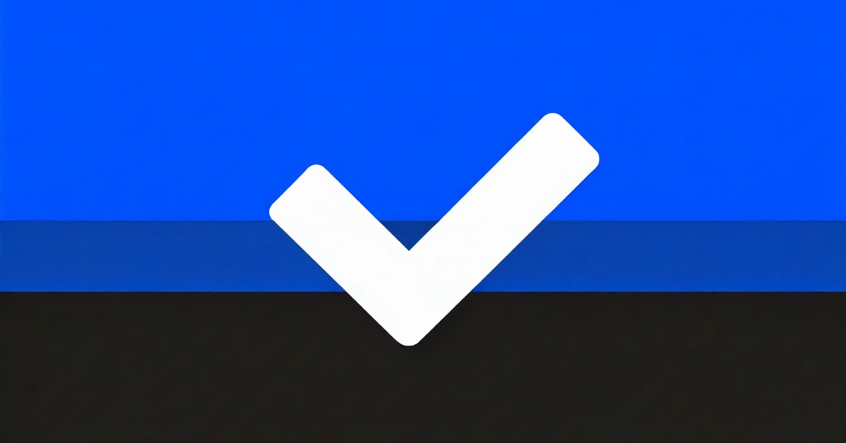 Symbolbild: Blauer Haken
