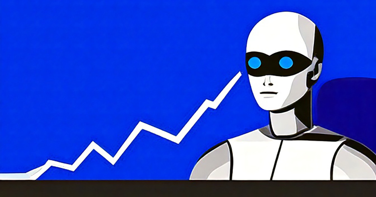 Symbolbild: Roboter vor Grafik