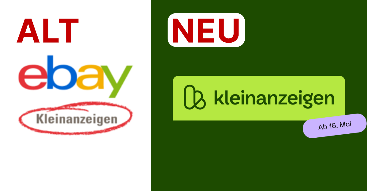 eBay Kleinanzeigen: Altes und neues Logo der Plattform