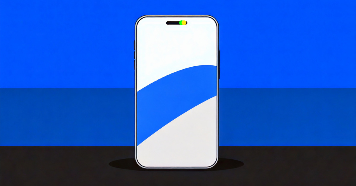 Illustration: Smartphone mit grünem und orangenem Punkt