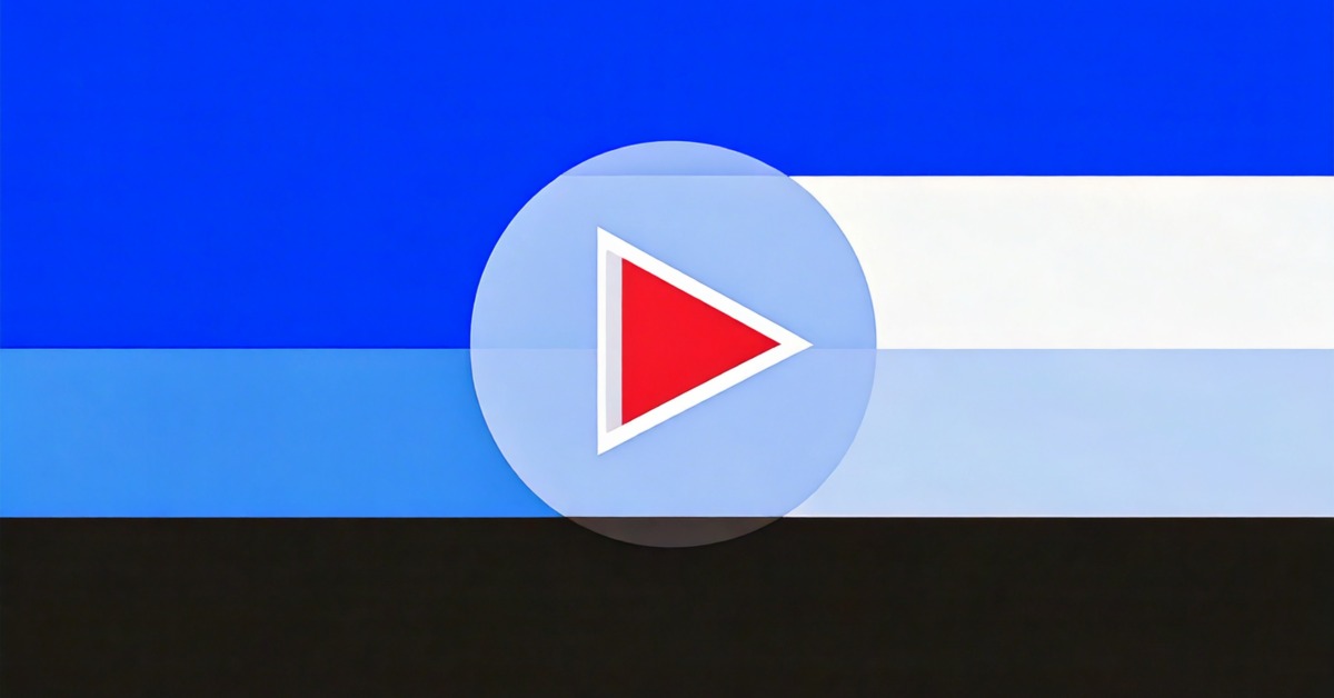 Symbolbild: Video-Play-Button vor Hintergrund aus Flaggen